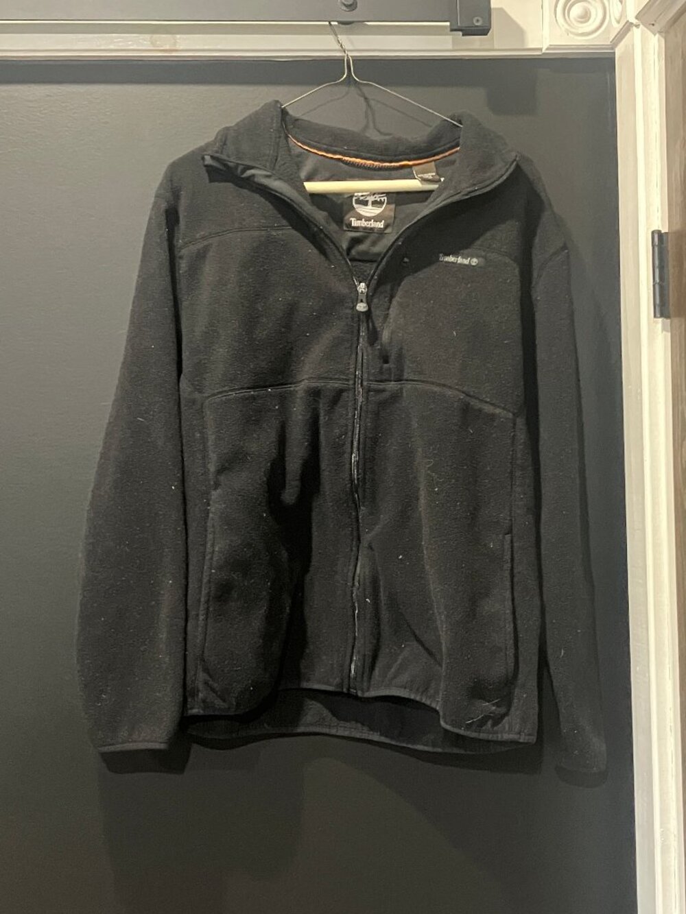 Black Timberland Fleece Zip-up Jacket Size Medium